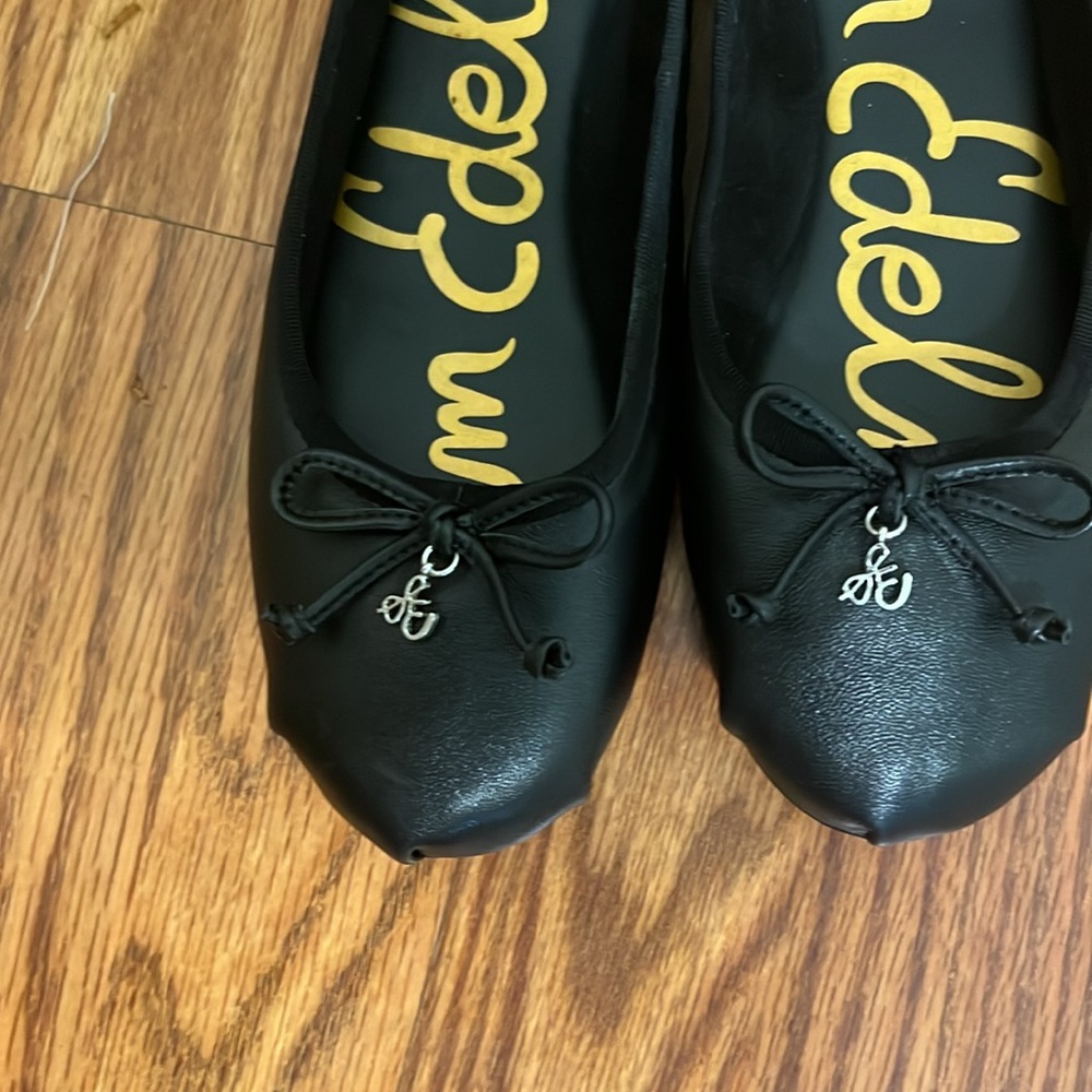 Sam Edelman Zooey Black Women's Leather Ballet Flats size 6 NWOB - Picture 3 of 10